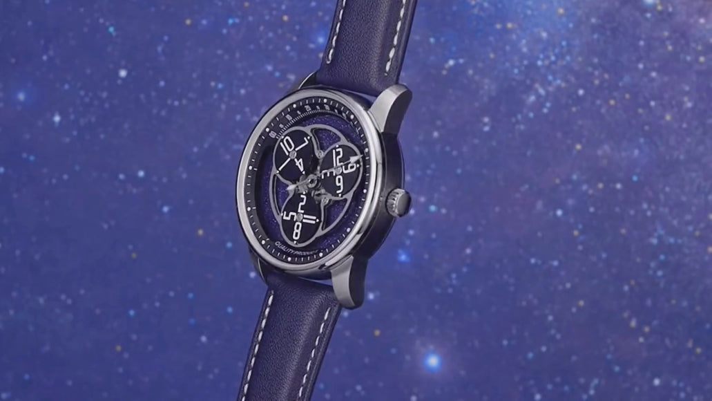 Unique Wandering hours Movement Stainless steel luminous mens Luxury Watch