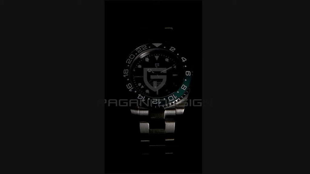 Pagani Design PD-1662 Waterproof Mechanical Automatic Watch Stainless Steel Men's 40MM Watch (Sprite - Left Handed)