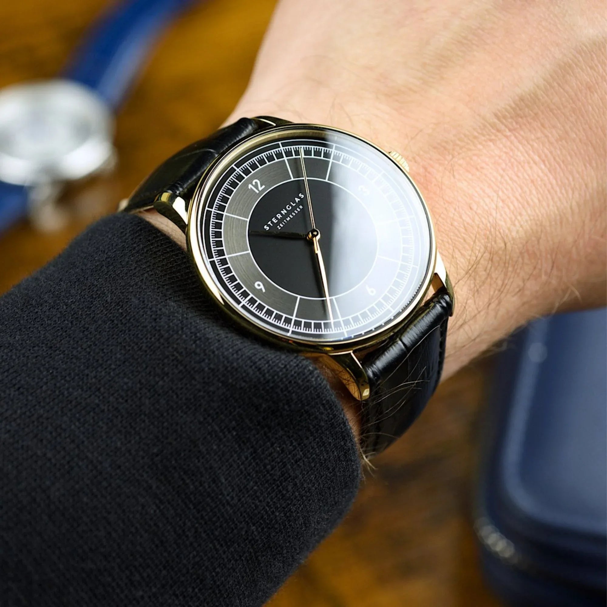 Quality Leather Watch Band/Strap with butterfly buckle - Black (20 mm) - DREAM WATCHES