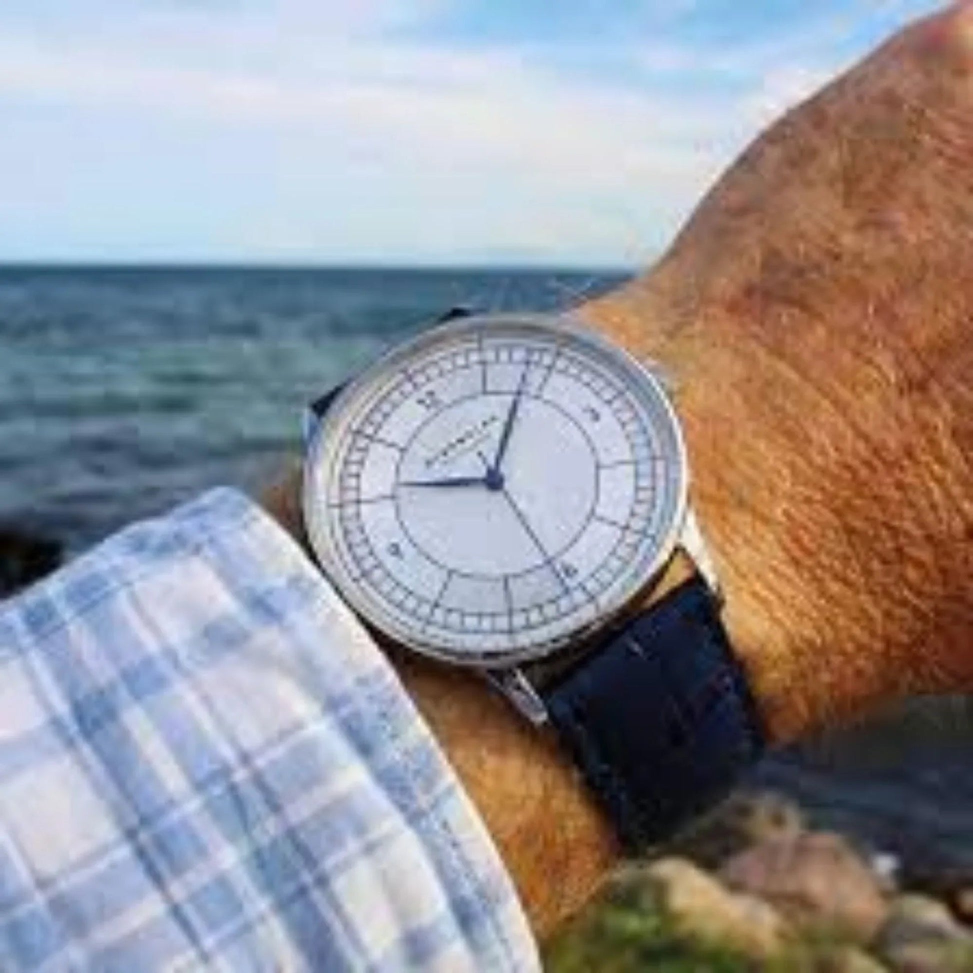 Quality Leather Watchbands Watch Band/Strap with butterfly buckle - Blue (22 mm) - DREAM WATCHES