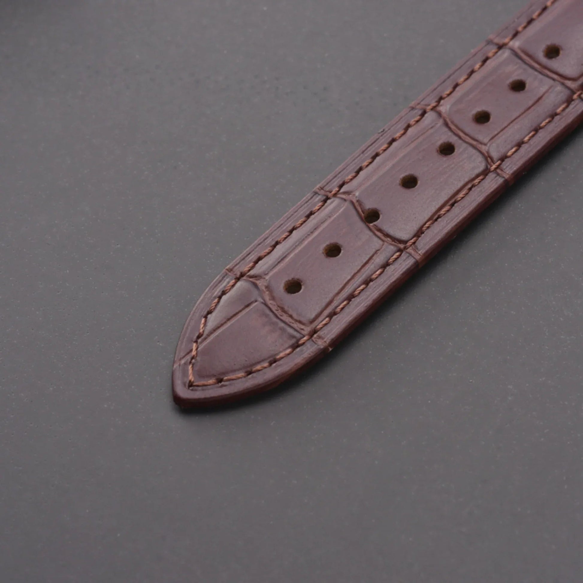 Quality Leather Watchbands Watch Band/Strap with butterfly buckle - Brown (20 mm) - DREAM WATCHES