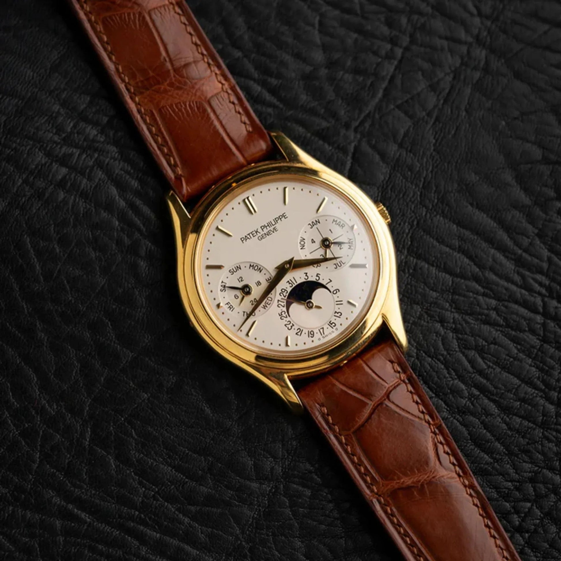 Quality Leather Watchbands Watch Band/Strap with butterfly buckle - Brown (20 mm) - DREAM WATCHES