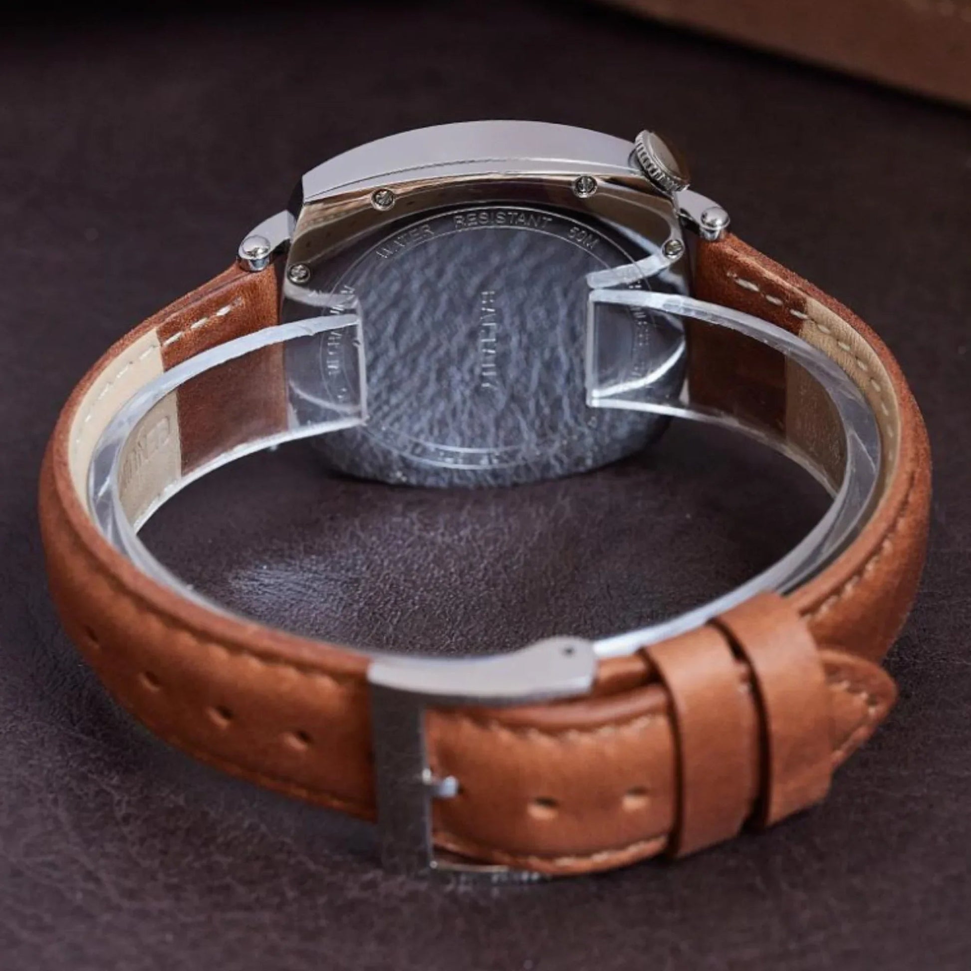 Retro American 1921 Cockeyed Dial Automatic Watch S4046 - White Dial - DREAM WATCHES