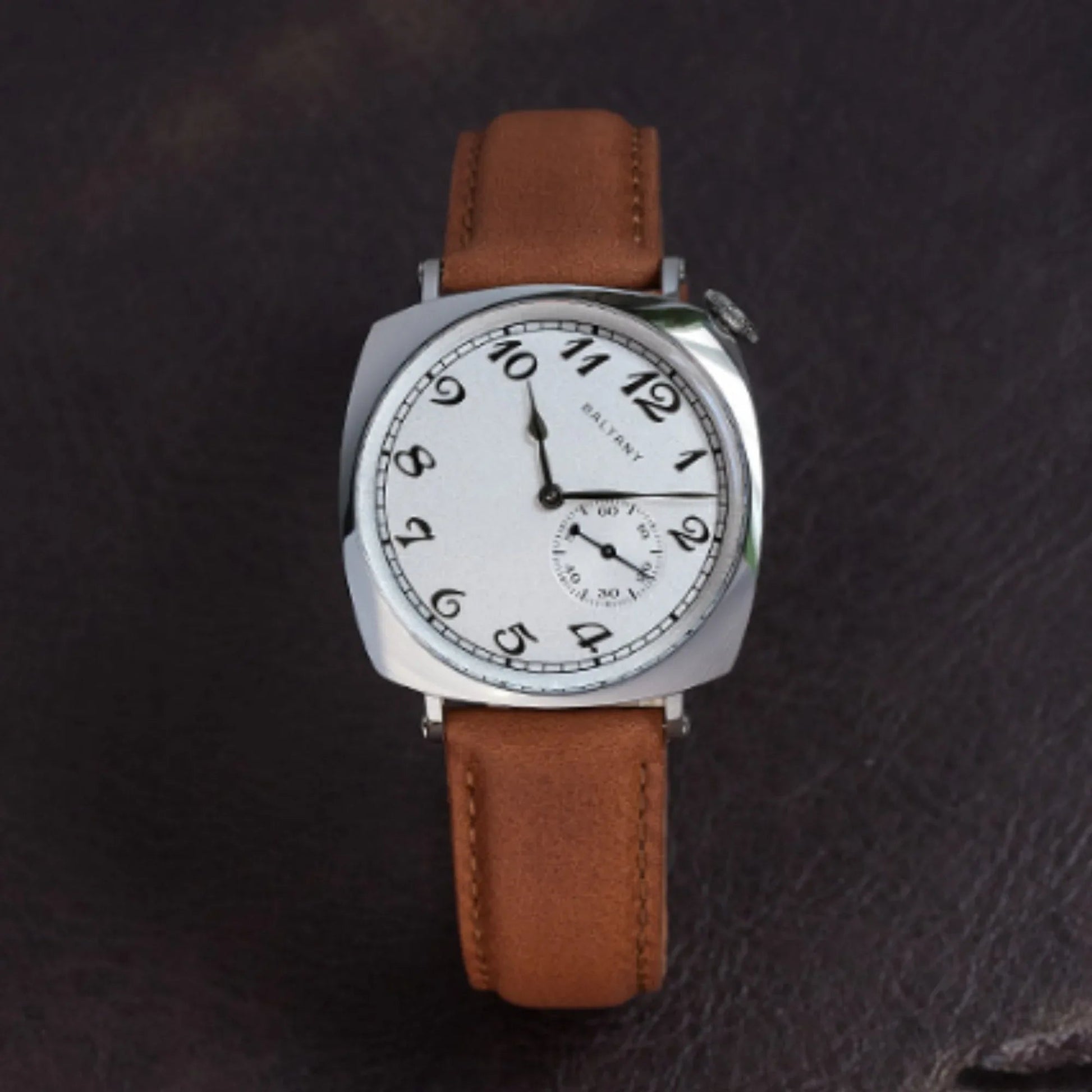 Retro American 1921 Cockeyed Dial Automatic Watch S4046 - White Dial - DREAM WATCHES