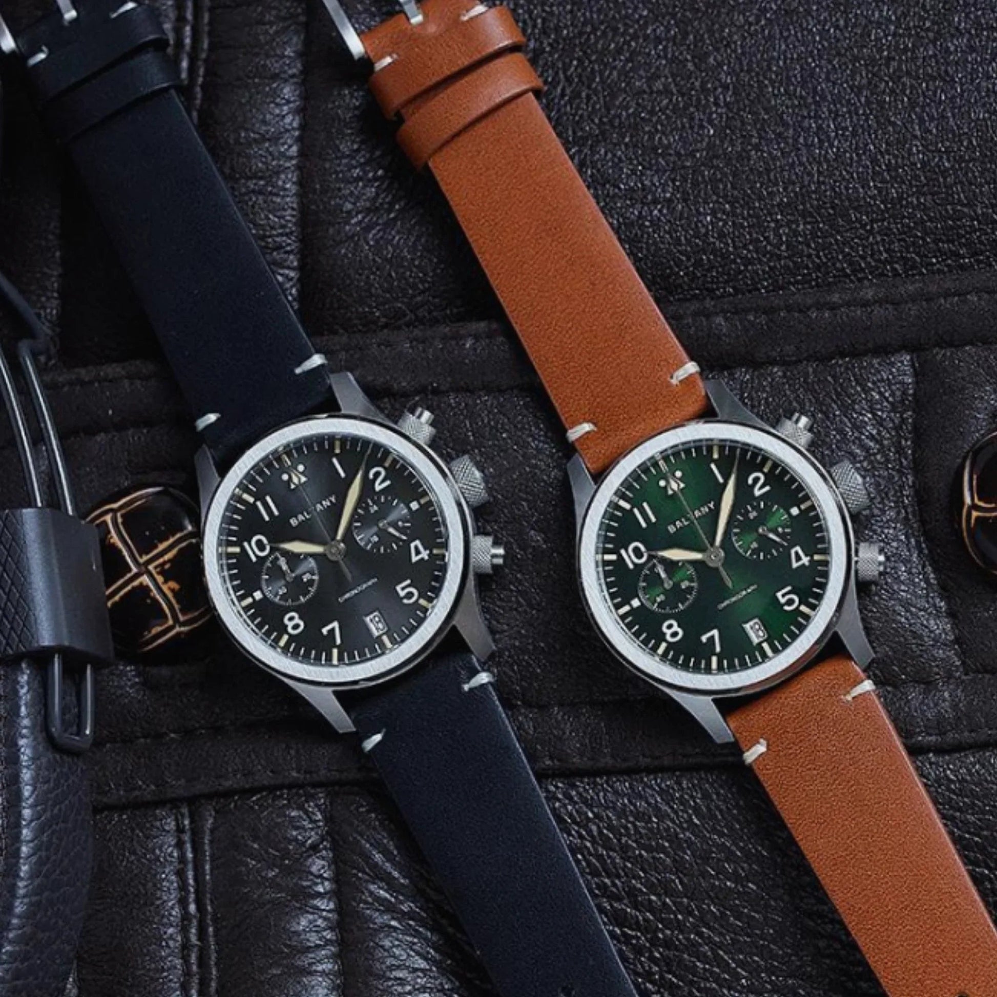 Retro Calendar Military Chronograph Pilot Watch S5057 - DREAM WATCHES