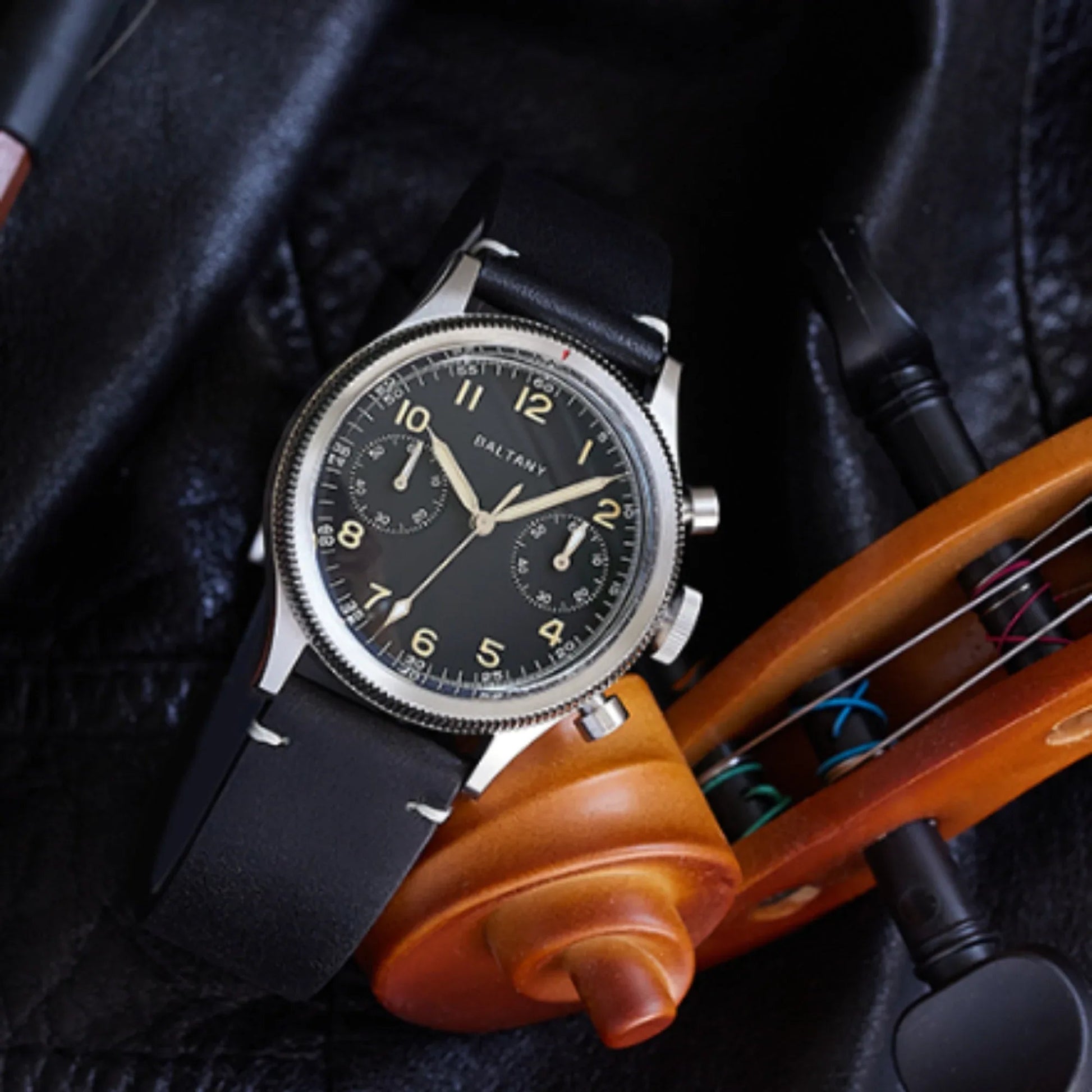 Rotating Bezel Quick Reset 6S21 Movement Affordable Chronograph S5054 - Black Dial - DREAM WATCHES