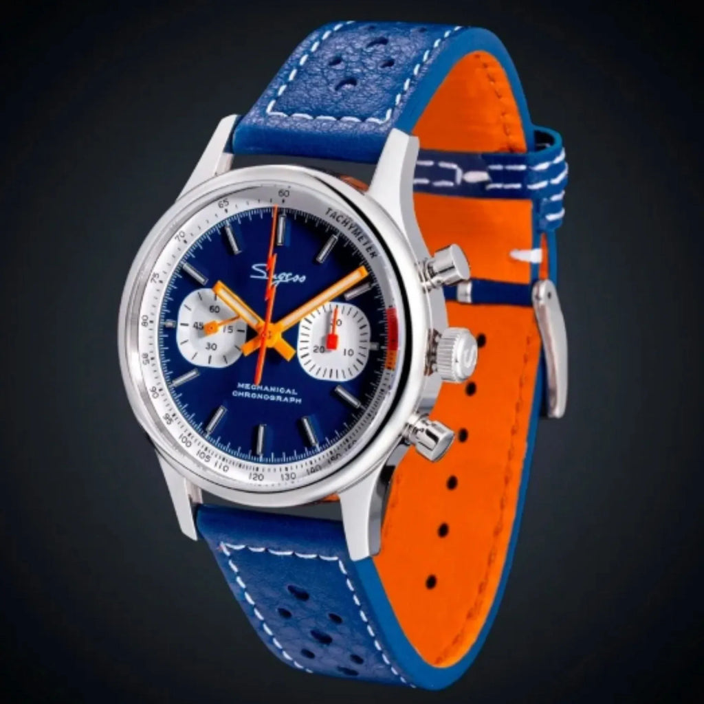 S387F Dark Blue Mechanical Chronograph 40 mm V2 - DREAM WATCHES