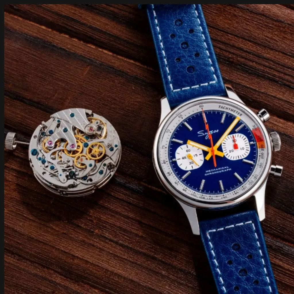 S387F Dark Blue Mechanical Chronograph 40 mm V2 - DREAM WATCHES