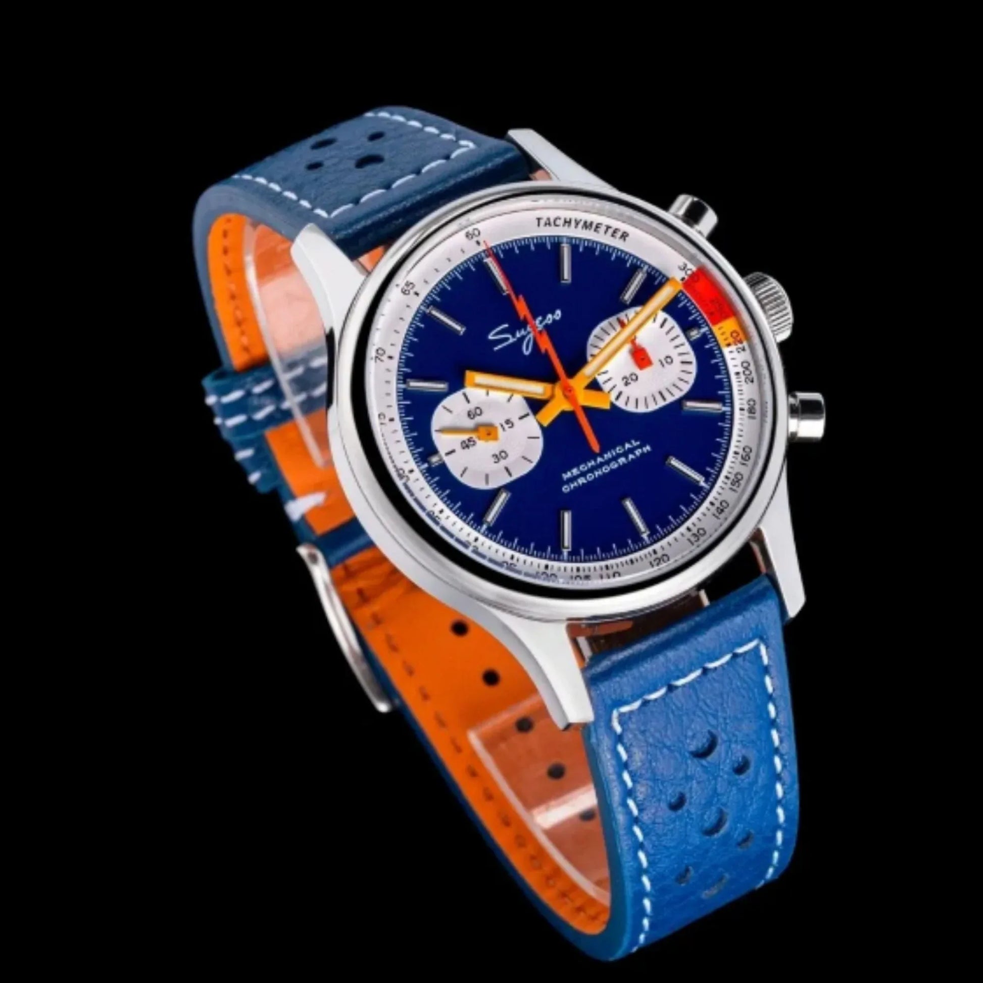 S387F Dark Blue Mechanical Chronograph 40 mm V2 - DREAM WATCHES