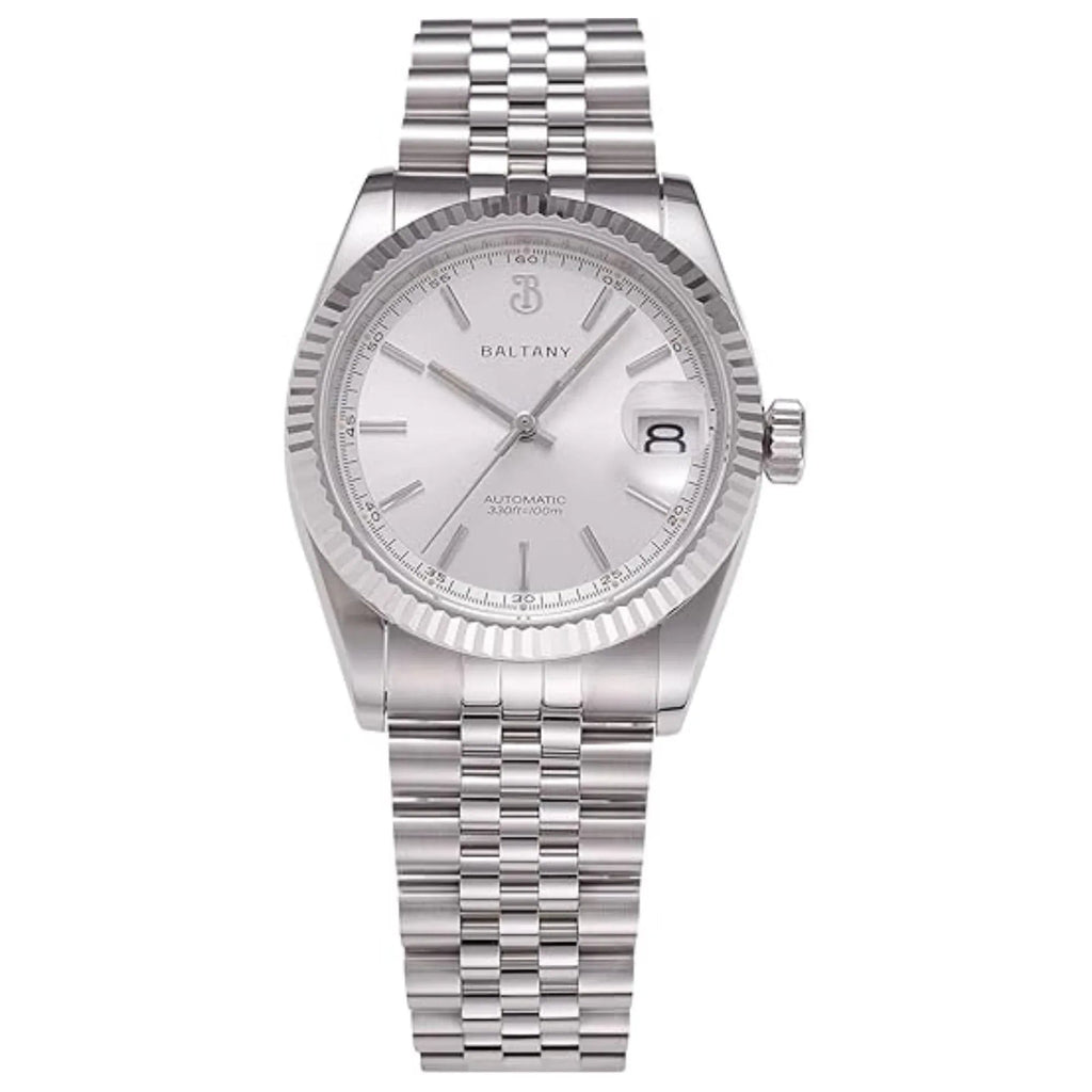 S4084 DJ Dress Watch for Men NH35 Movement Retro 36MM Automatic Wristwatch with Fluted Bezel - DREAM WATCHES