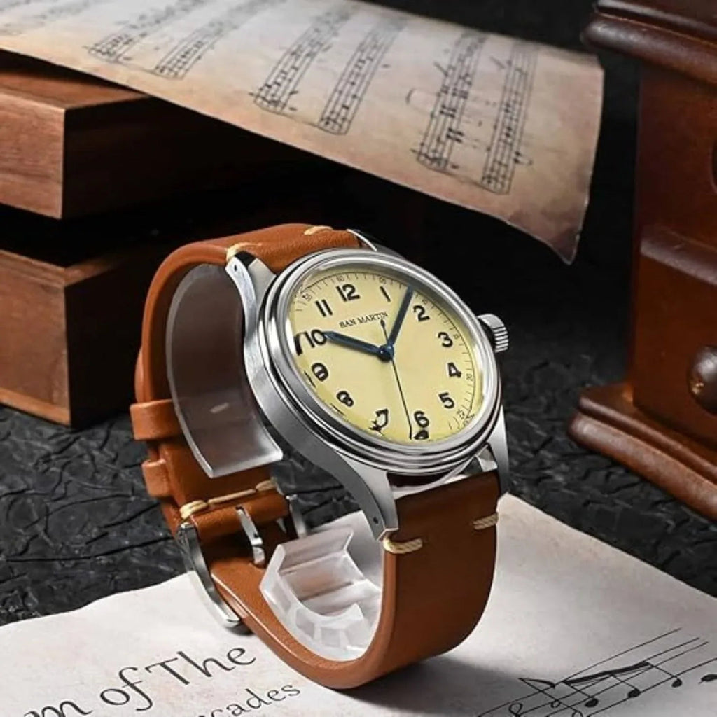 San Martin 38.8mm Pilot NH35 Vintage Military Watch SN0108-G - DREAM WATCHES