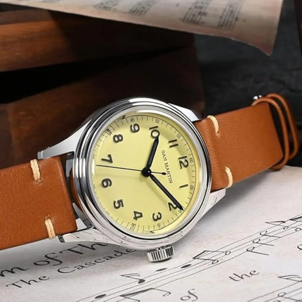 San Martin 38.8mm Pilot NH35 Vintage Military Watch SN0108-G - DREAM WATCHES