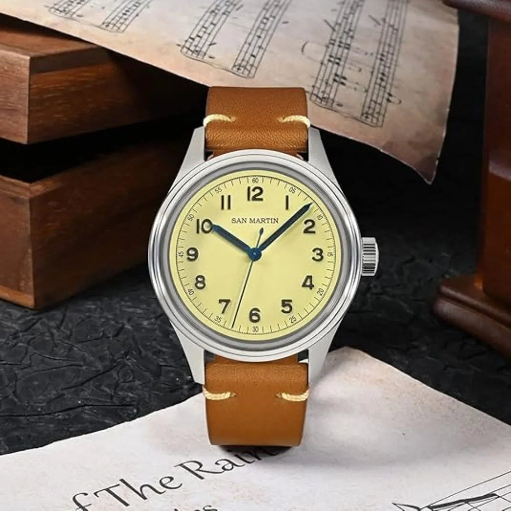 San Martin 38.8mm Pilot NH35 Vintage Military Watch SN0108-G - DREAM WATCHES