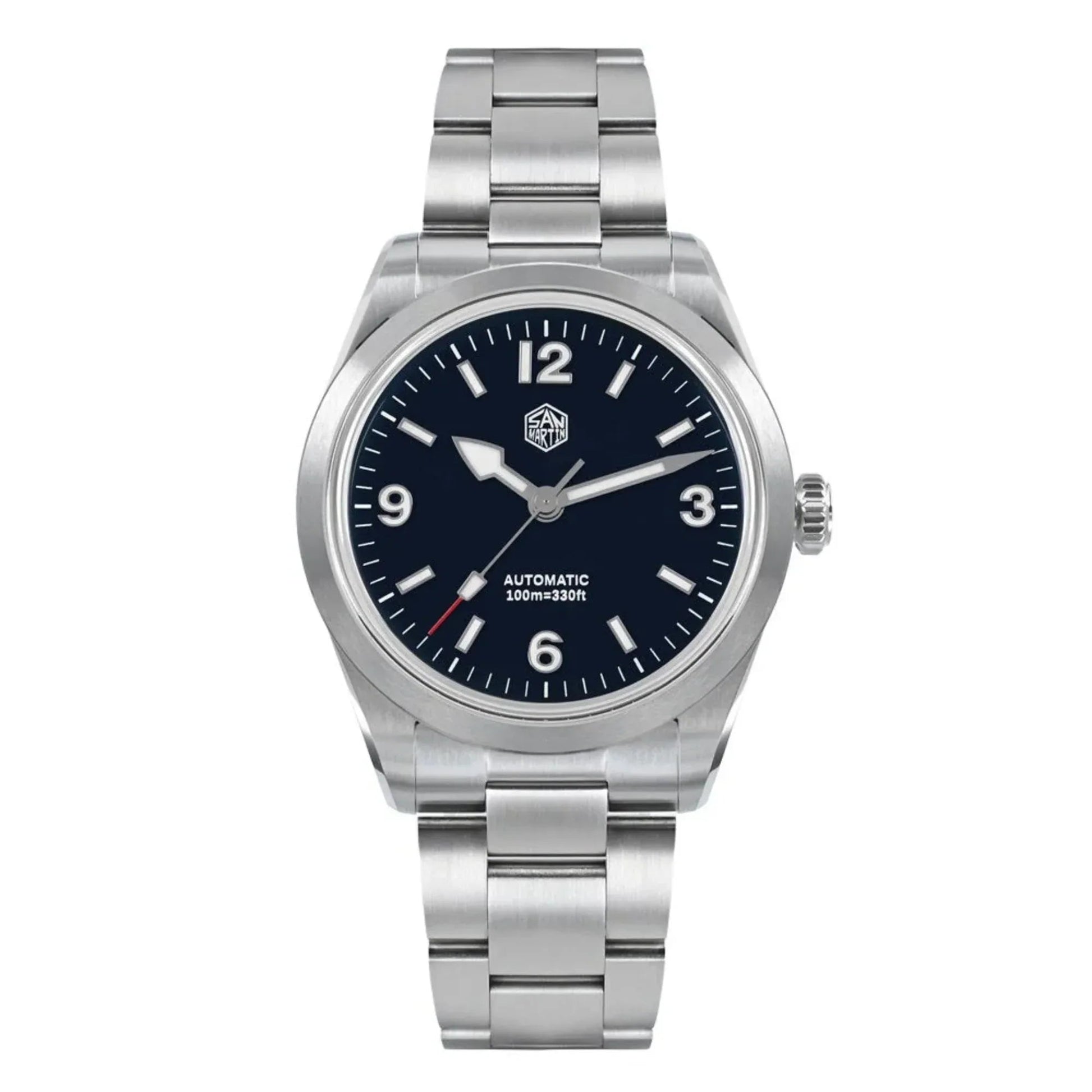 San Martin 38mm Enamel Dial Explore Watch SN0107-G4 - Blue - DREAM WATCHES