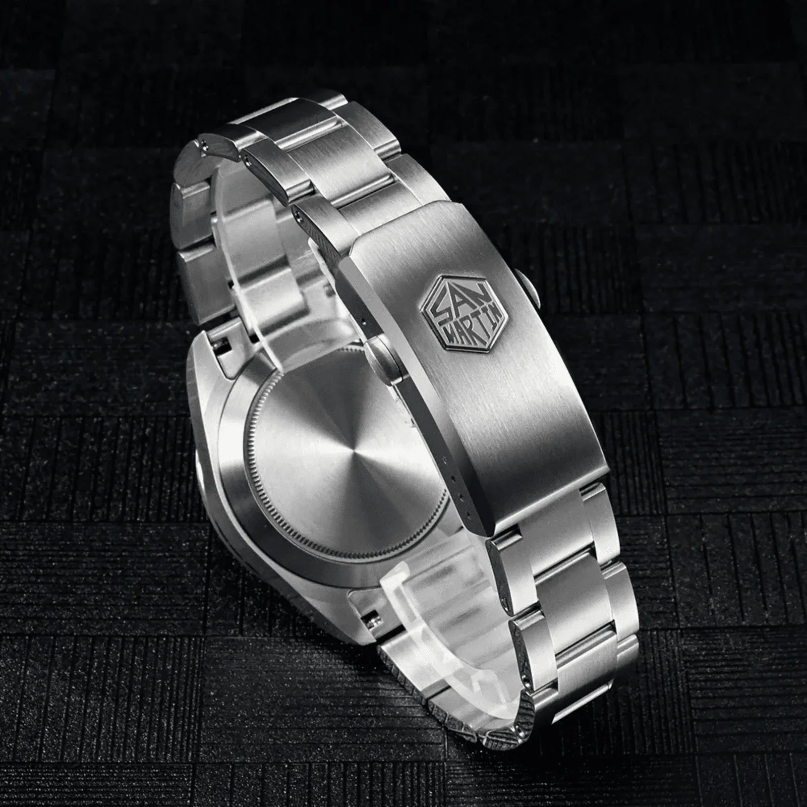 San Martin 38mm Enamel Dial Explore Watch SN0107-G6 - BLACK - DREAM WATCHES