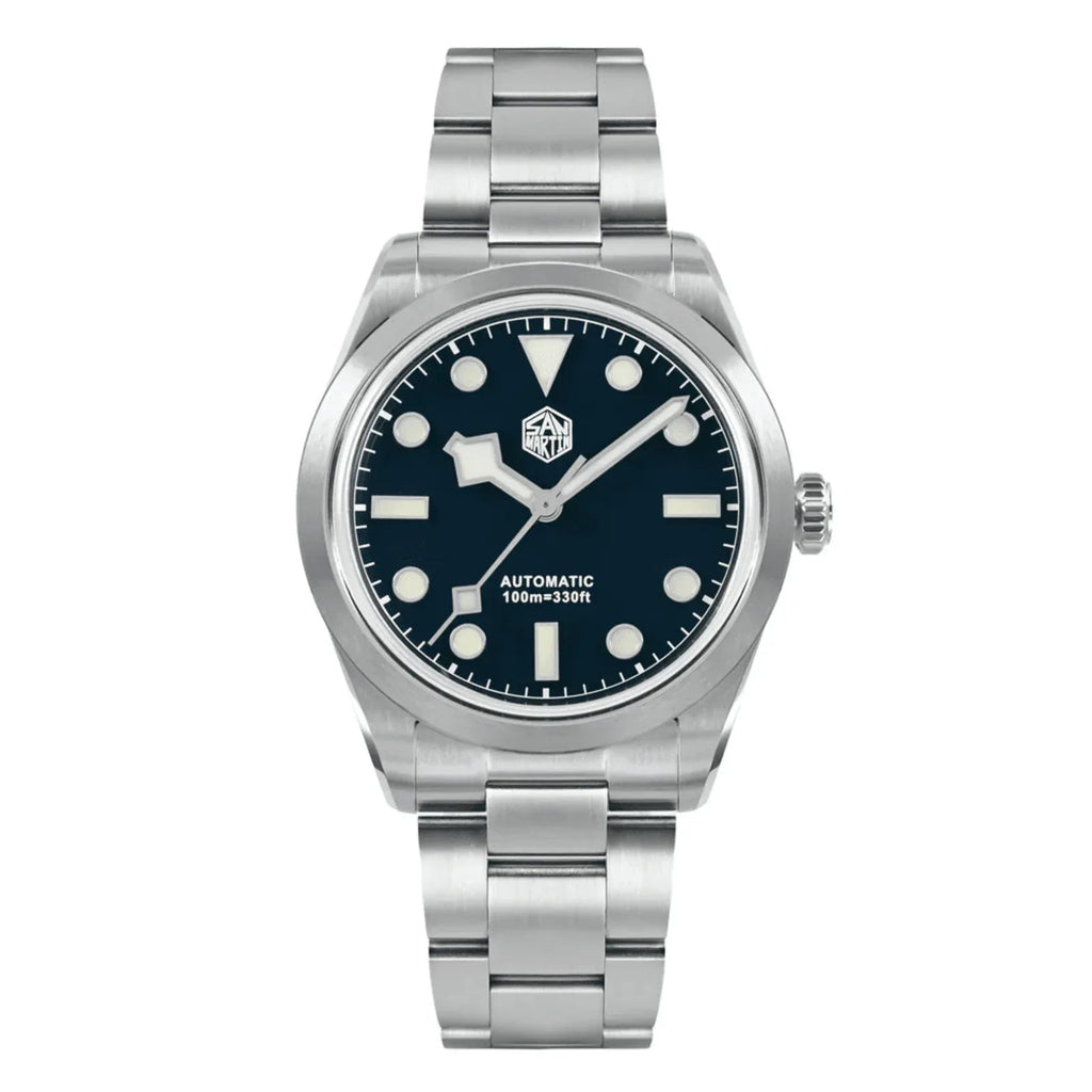 San Martin 38mm Enamel Dial Explore Watch SN0107-G6 - BLUE - DREAM WATCHES