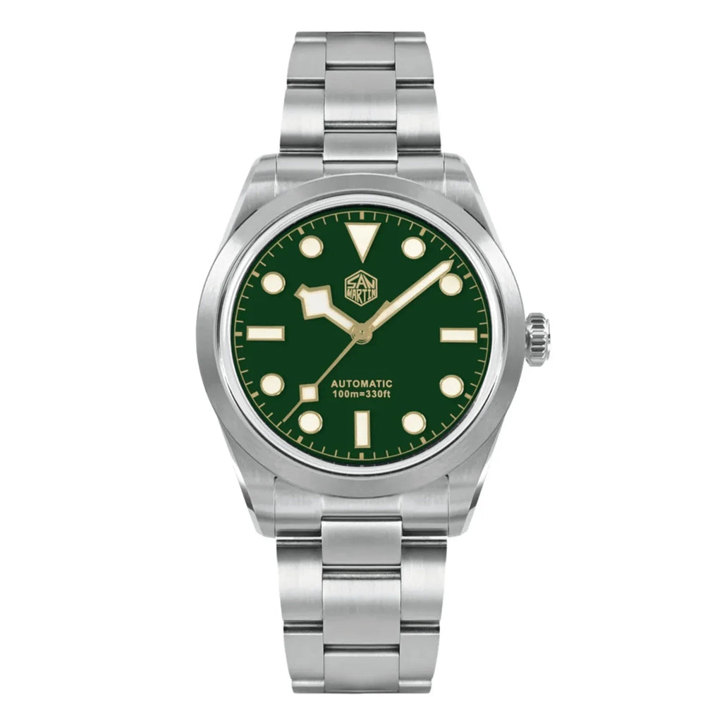 San Martin 38mm Enamel Dial Explore Watch SN0107-G6 - GREEN - DREAM WATCHES