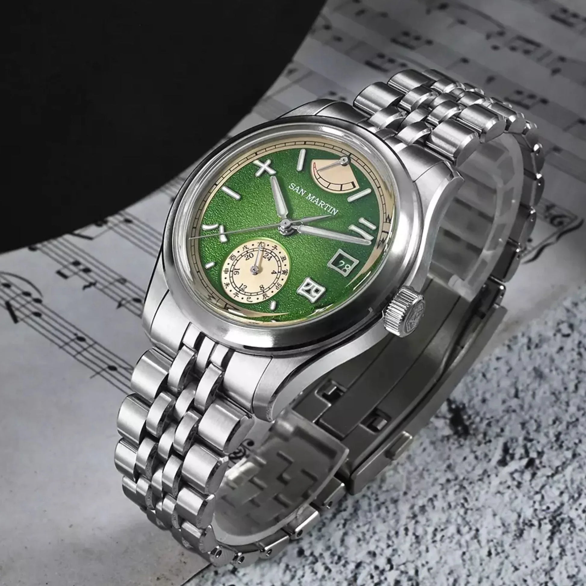 San Martin 39mm Luxury Men’s Business Watch Miyotav9132 Automatic - SN0144-DG - DREAM WATCHES