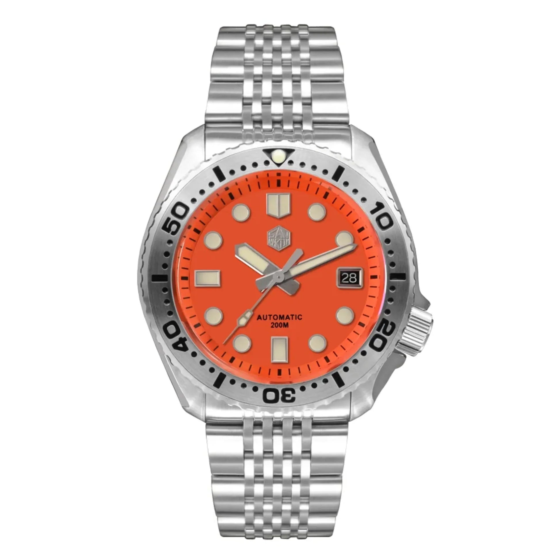 San Martin Abalone NH35 Men's Mechanical Watch SN046-G - Orange - DREAM WATCHES