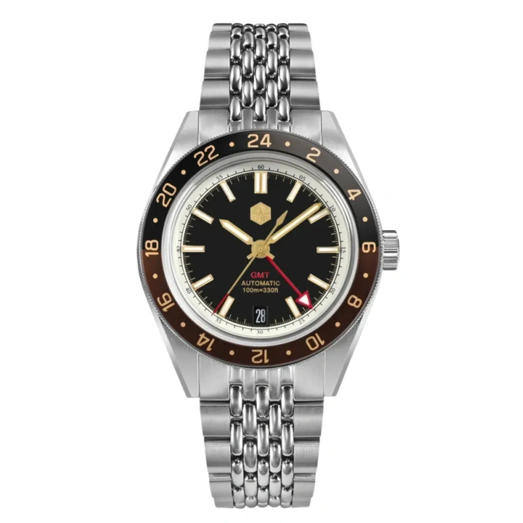 San Martin Aluminum Bezel NH34 GMT Men Watch SN0116G-V4 - DREAM WATCHES