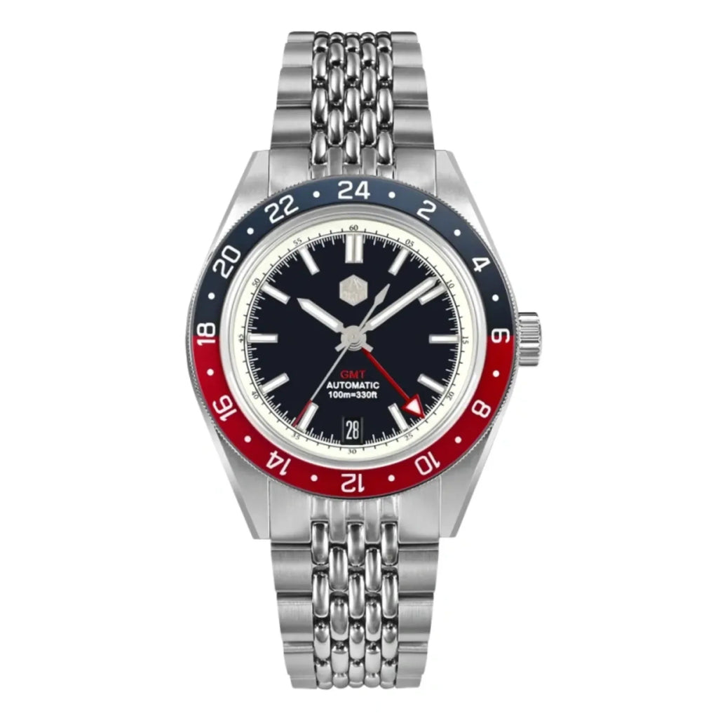 San Martin Aluminum Bezel NH34 GMT Men Watch SN0116G-V4 - DREAM WATCHES