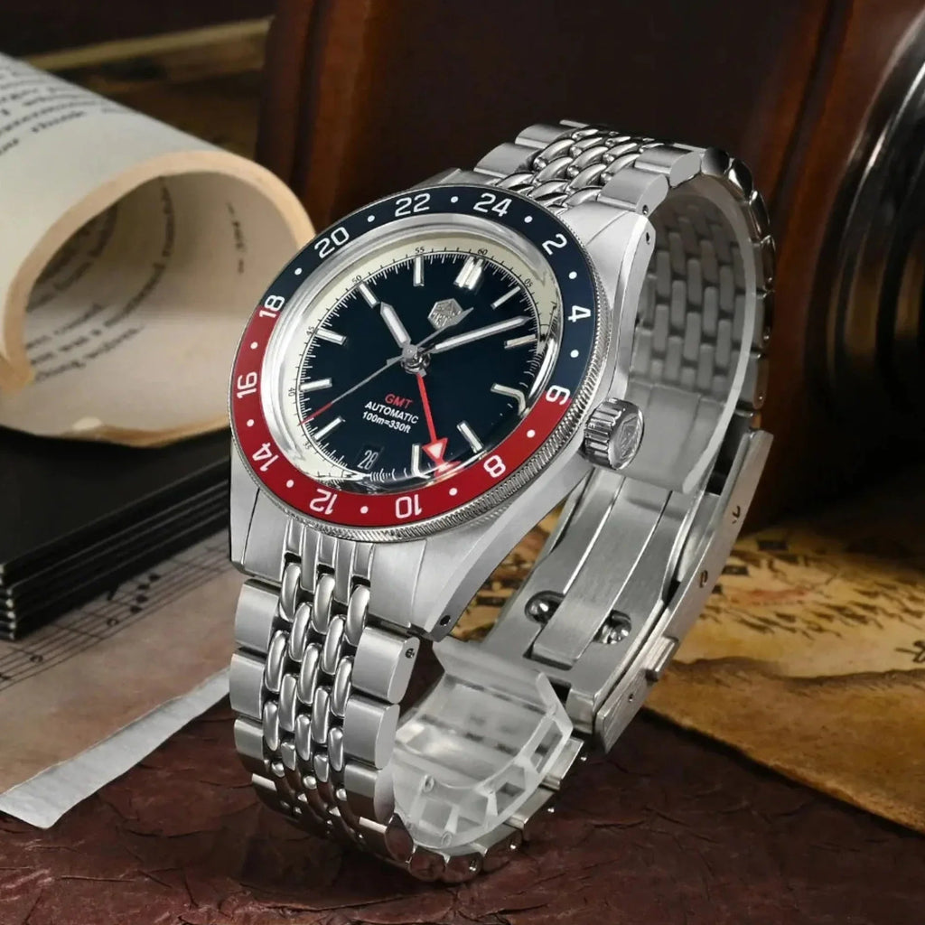 San Martin Aluminum Bezel NH34 GMT Men Watch SN0116G-V4 - DREAM WATCHES