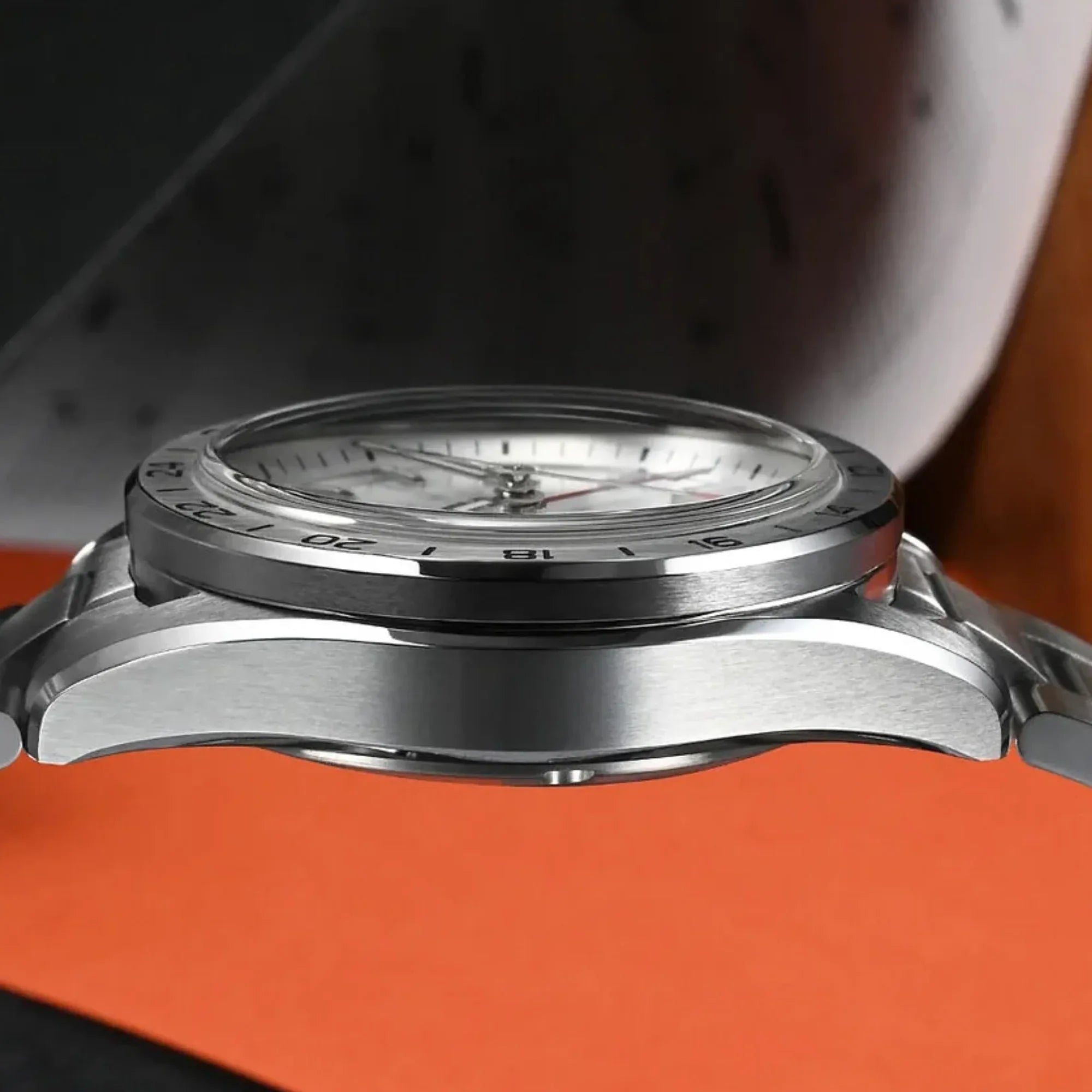 San Martin Aventurine Gemstone NH34 GMT Watch SN0129GB - White Marble - DREAM WATCHES