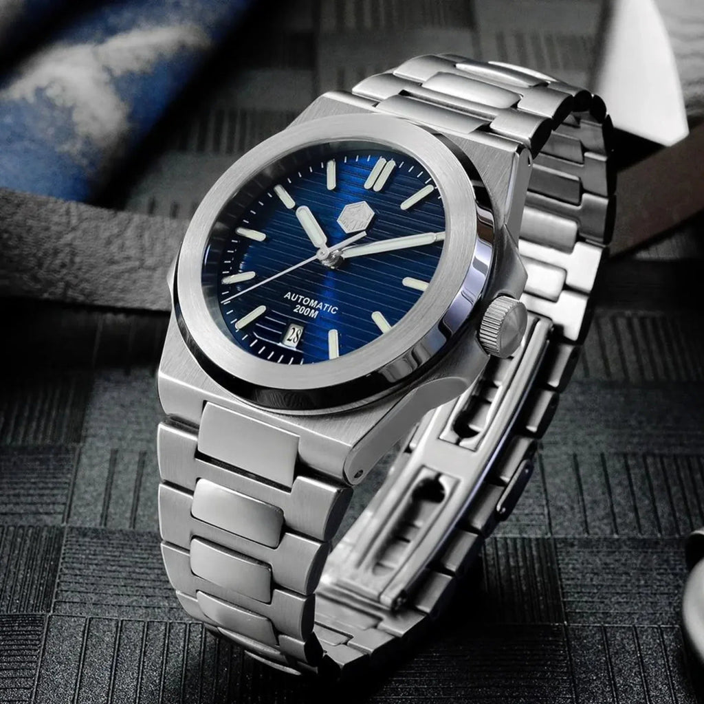 San Martin Diver Retro Luxury Men Watch SN076G V2 - Deep Blue - DREAM WATCHES