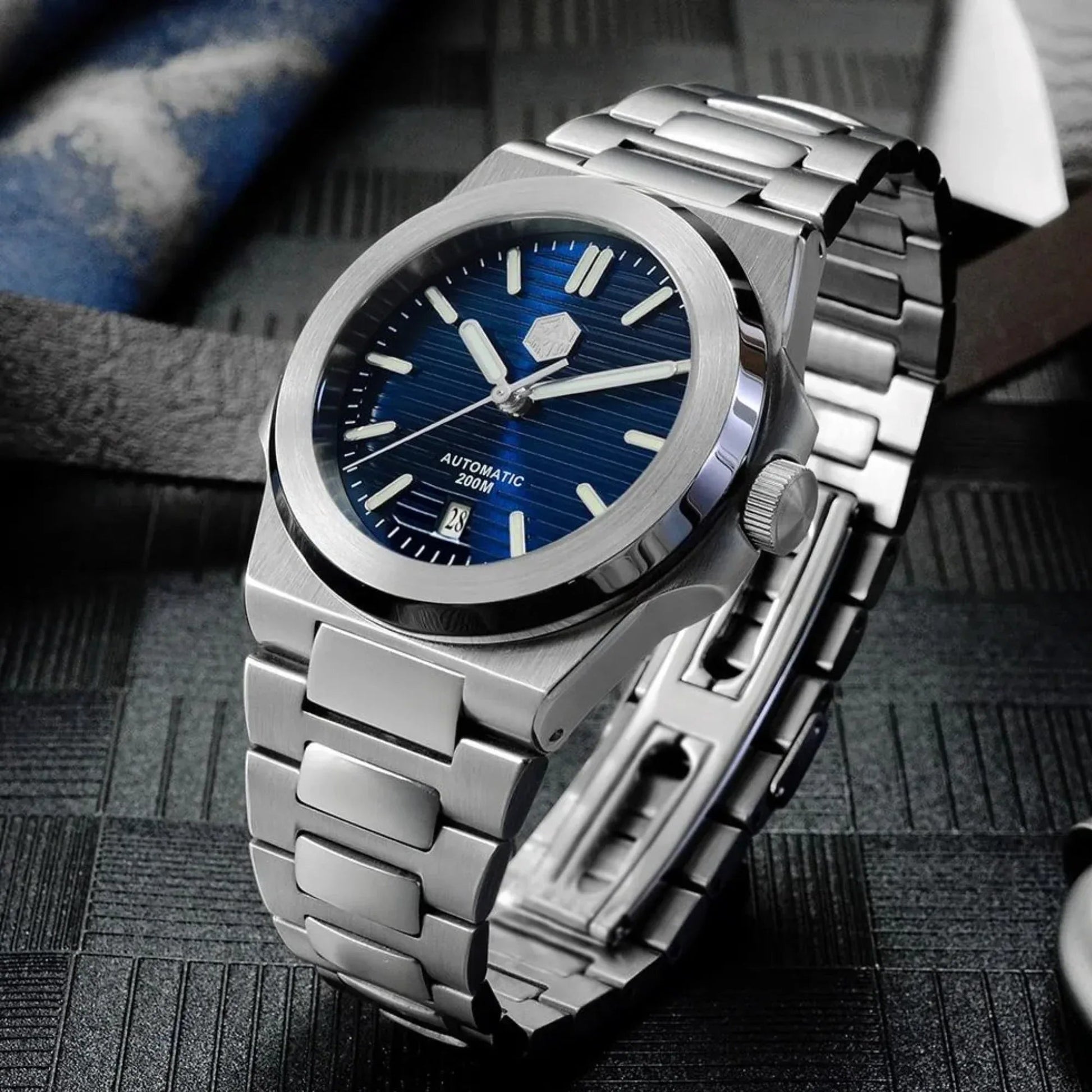 San Martin Diver Retro Luxury Men Watch SN076G V2 - Deep Blue - DREAM WATCHES