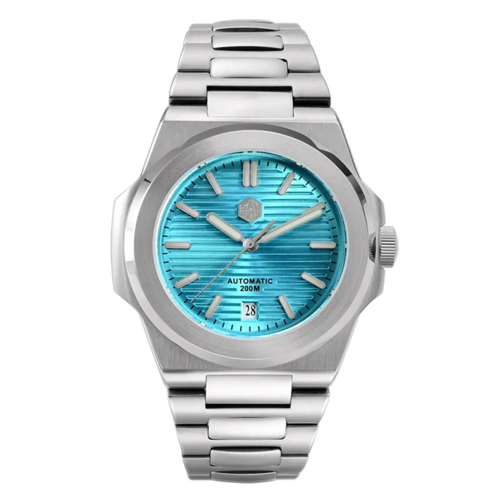 San Martin Diver Retro Luxury Men Watch SN076G V2 - Sunburst Blue - DREAM WATCHES