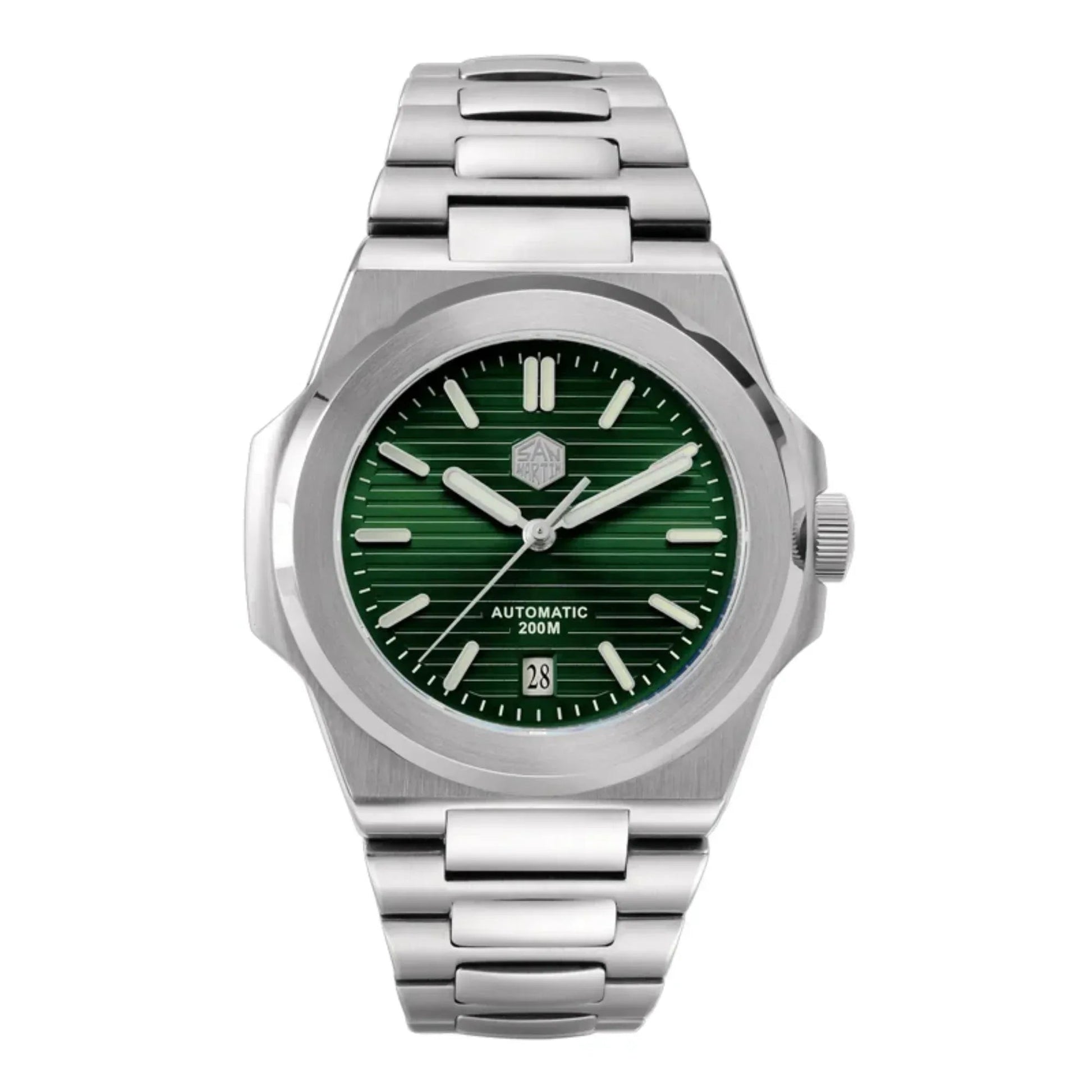 San Martin Diver Retro Luxury Men Watch SN076G V2 - Sunburst Green - DREAM WATCHES