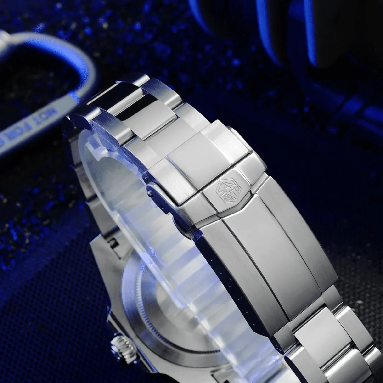 San Martin GMT Diver Luxury Mechanical Watch SN016 - Black Blue "Batman" - DREAM WATCHES