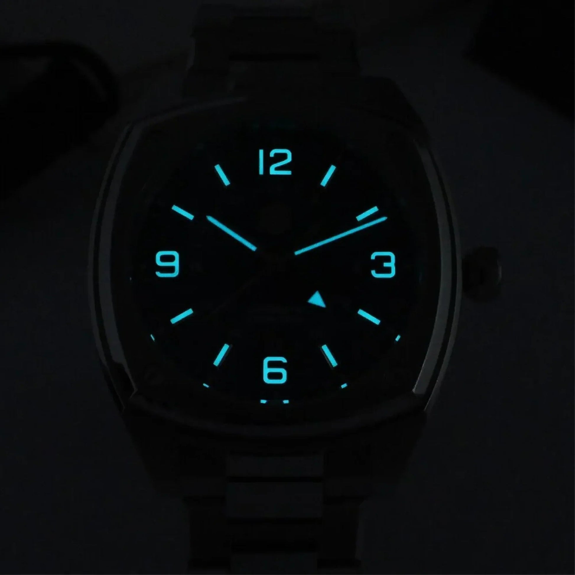San Martin Mens Watch Original Design Square GMT SN026 - Blue - DREAM WATCHES