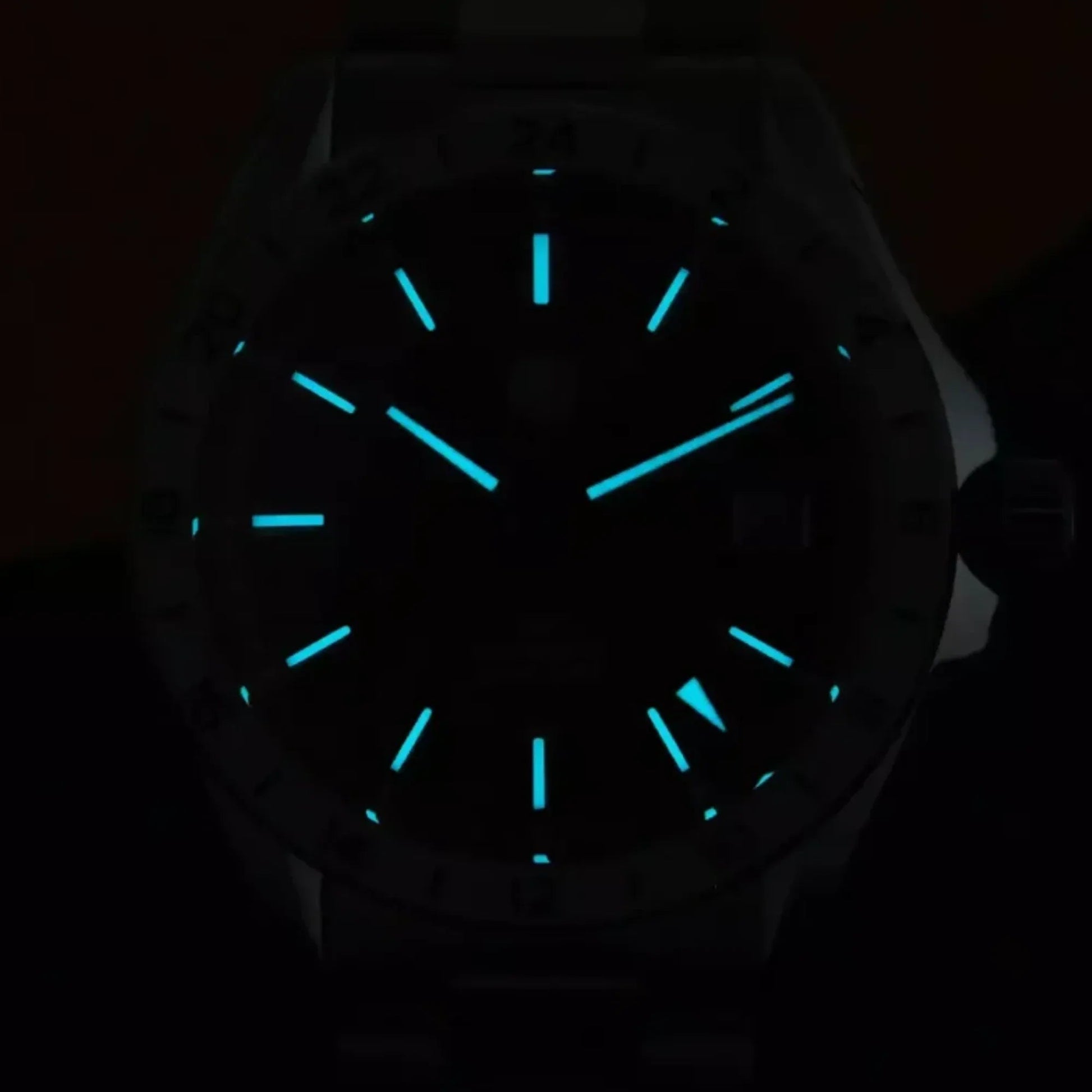 San Martin New 39mm Luxury Men’s Business Dress GMT Watch NH34 Automatic Mechanical Date Windows Waterproof 100m Luminous With Red Agate and Green Jade Dial SN0129-B-1 - DREAM WATCHES