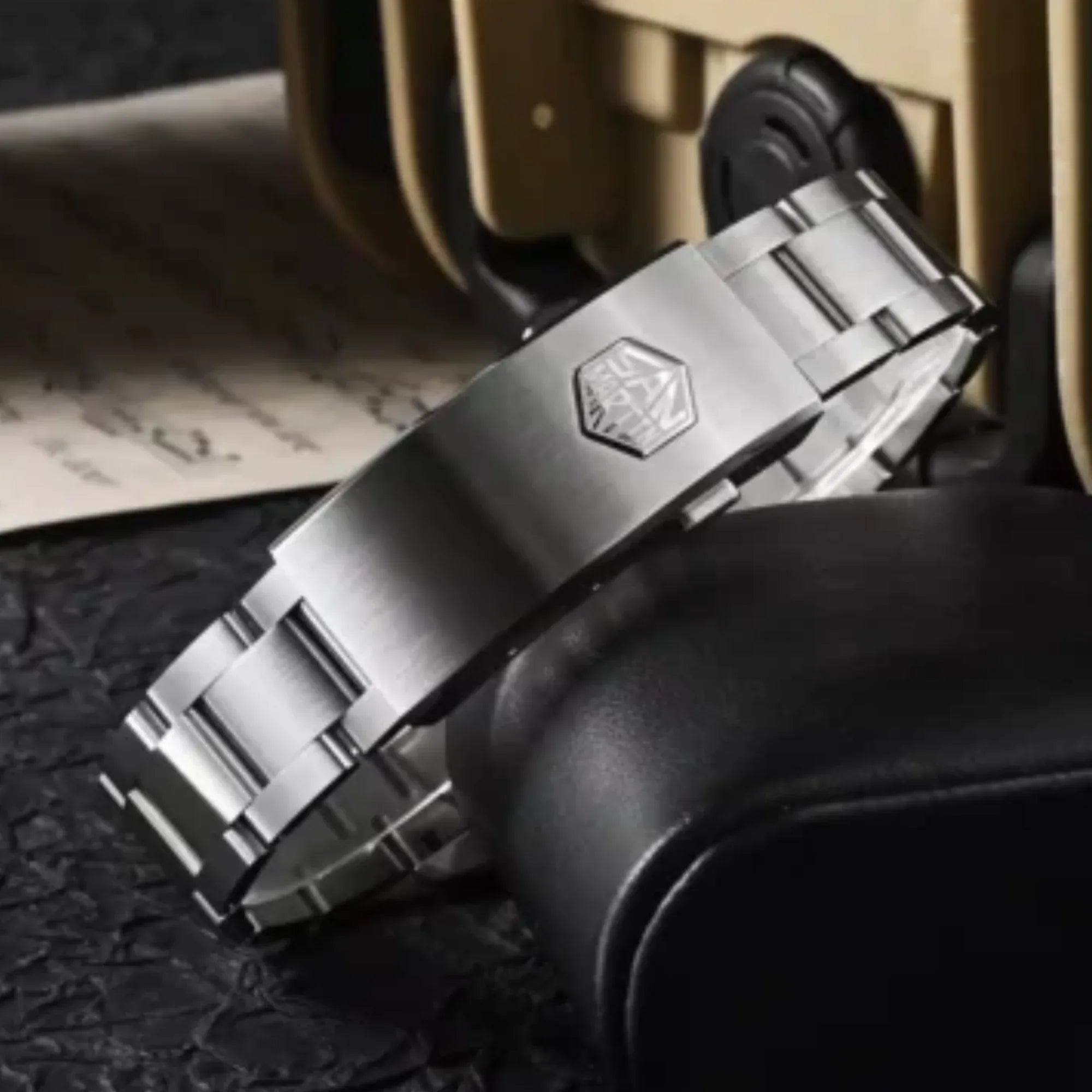 San Martin New 39mm Luxury Men’s Business Dress Watch NH35 Automatic Mechanical desert texture dial Waterproof 100m Luminous SN0129-C1 - DREAM WATCHES