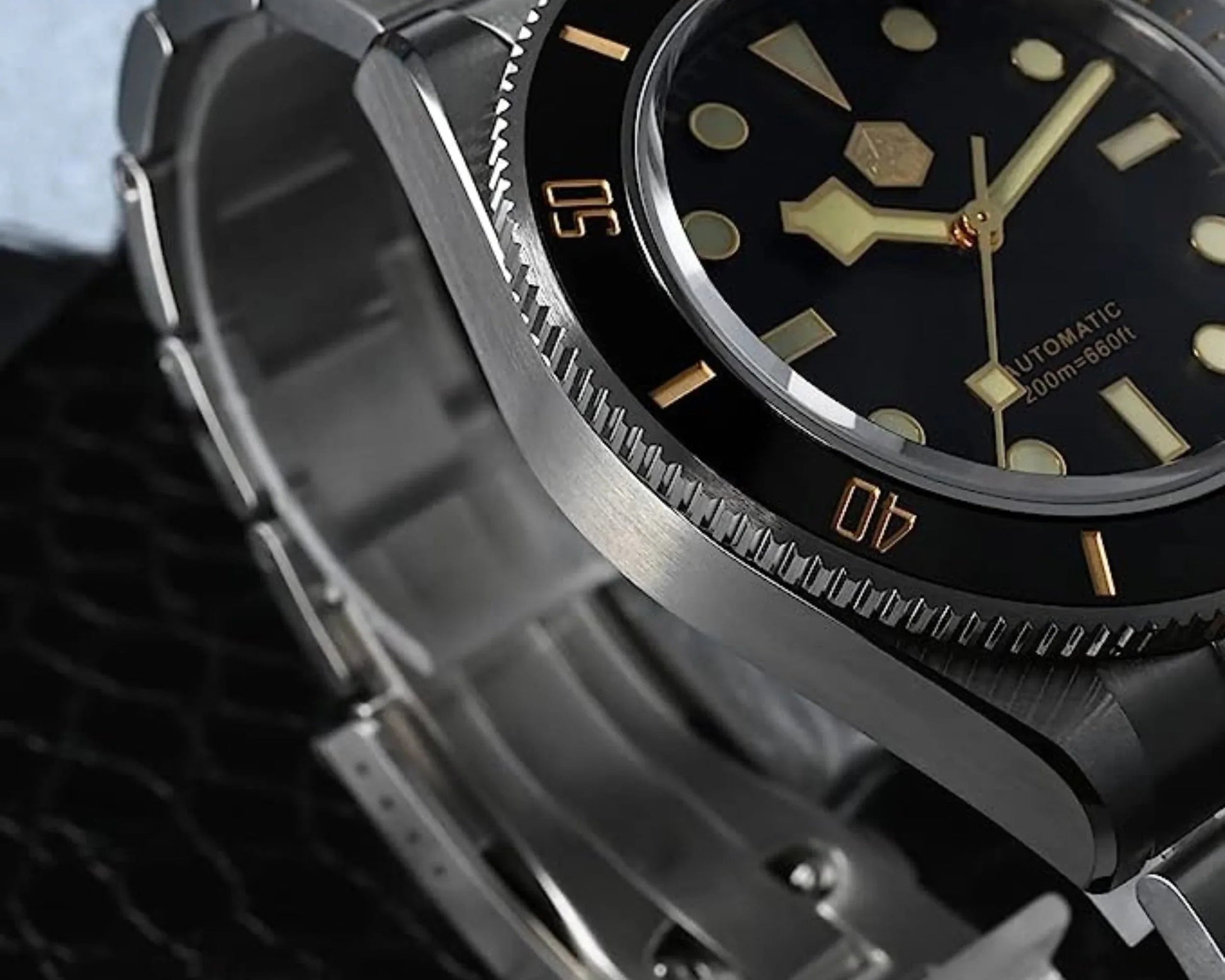 San Martin New BB58 NH35 40mm Diver Watch SN008GB - Black - DREAM WATCHES