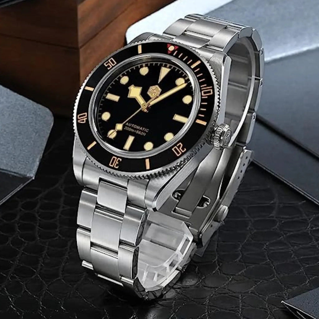 San Martin New BB58 NH35 40mm Diver Watch SN008GB - Black - DREAM WATCHES