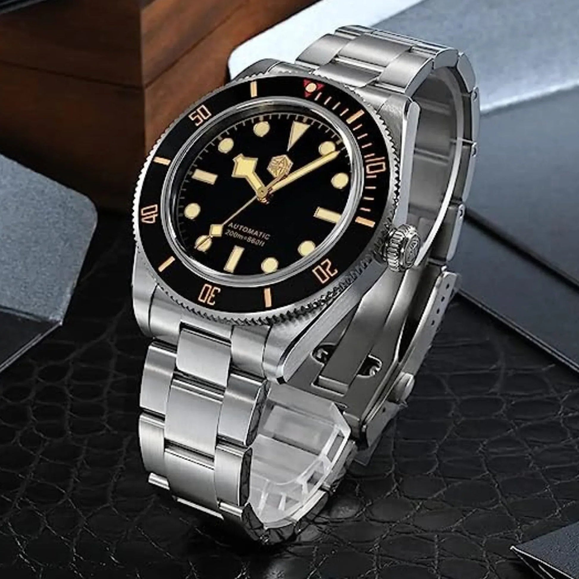 San Martin New BB58 NH35 40mm Diver Watch SN008GB - Black - DREAM WATCHES