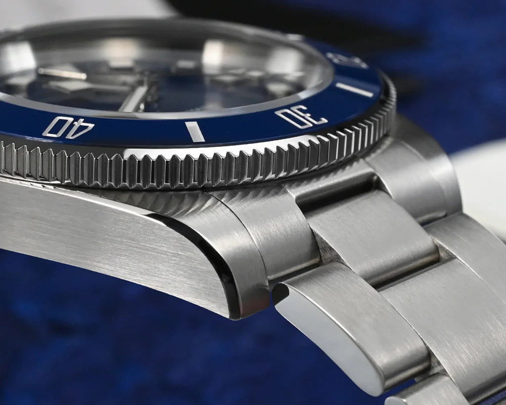 San Martin New Diver Watch Classic Snowflake Hands SN0111G - Blue - DREAM WATCHES