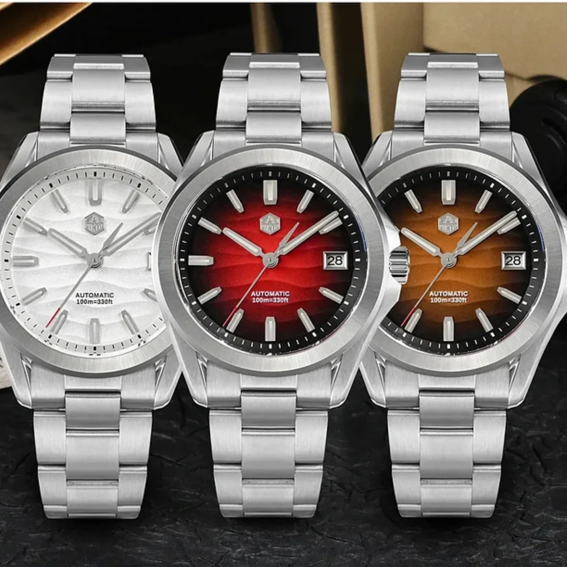 San Martin New Gada 39mm Desert Texture Men Watch SN0129 - DREAM WATCHES