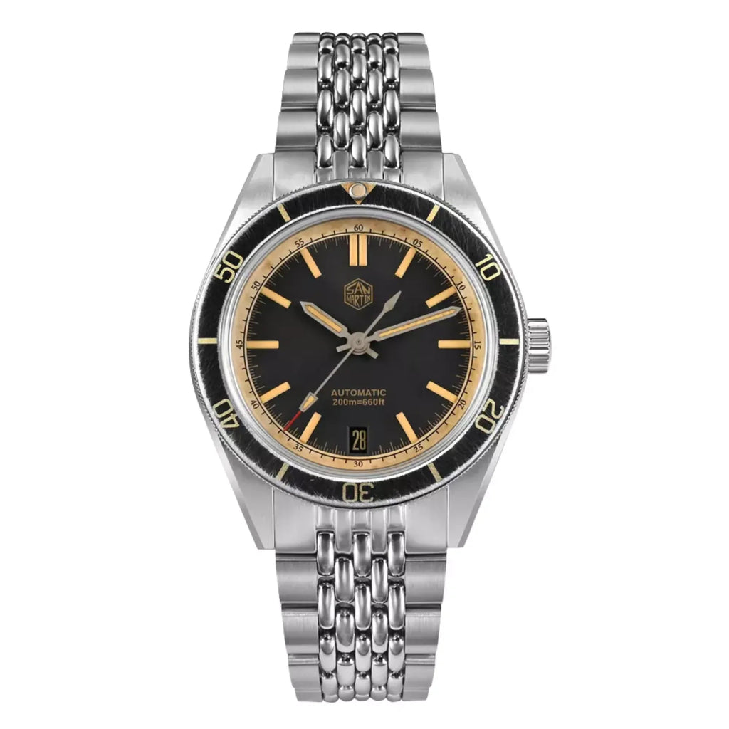 San Martin New Original Design 39.5mm Men Sports Watch NH35 Automatic Mechanical Waterproof 100m Aging Effect SN0116-B2 - DREAM WATCHES