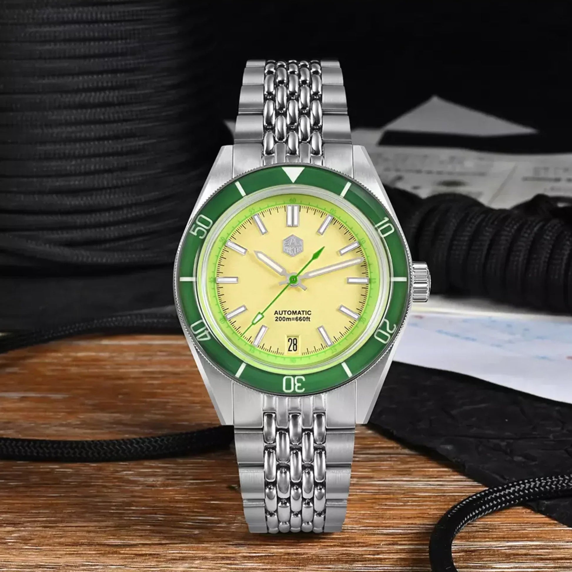 San Martin New Original Design 39.5mm Men Sports Watch NH35 Automatic Mechanical Waterproof 100m Colorful design SN0116-B - DREAM WATCHES
