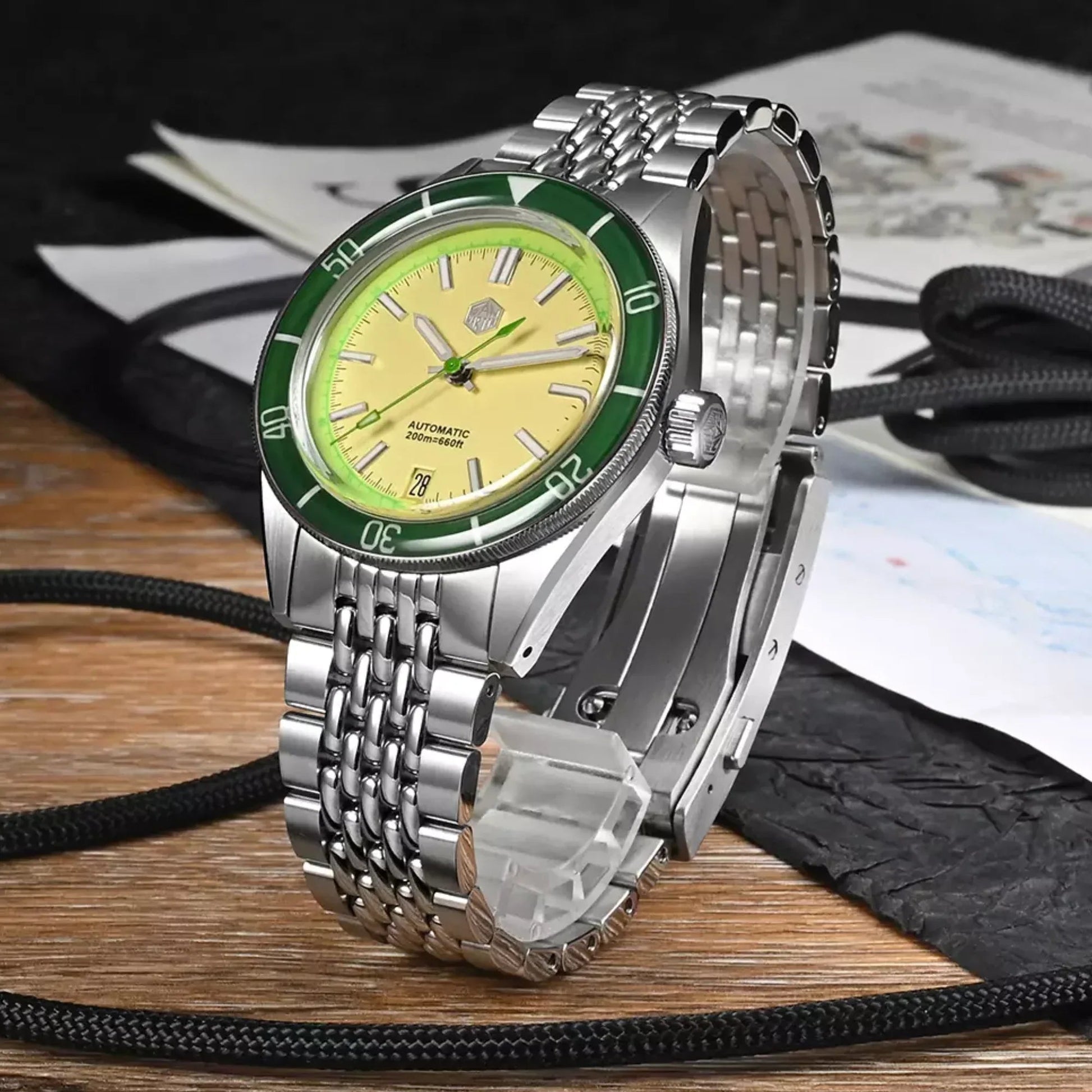 San Martin New Original Design 39.5mm Men Sports Watch NH35 Automatic Mechanical Waterproof 100m Colorful design SN0116-B - DREAM WATCHES