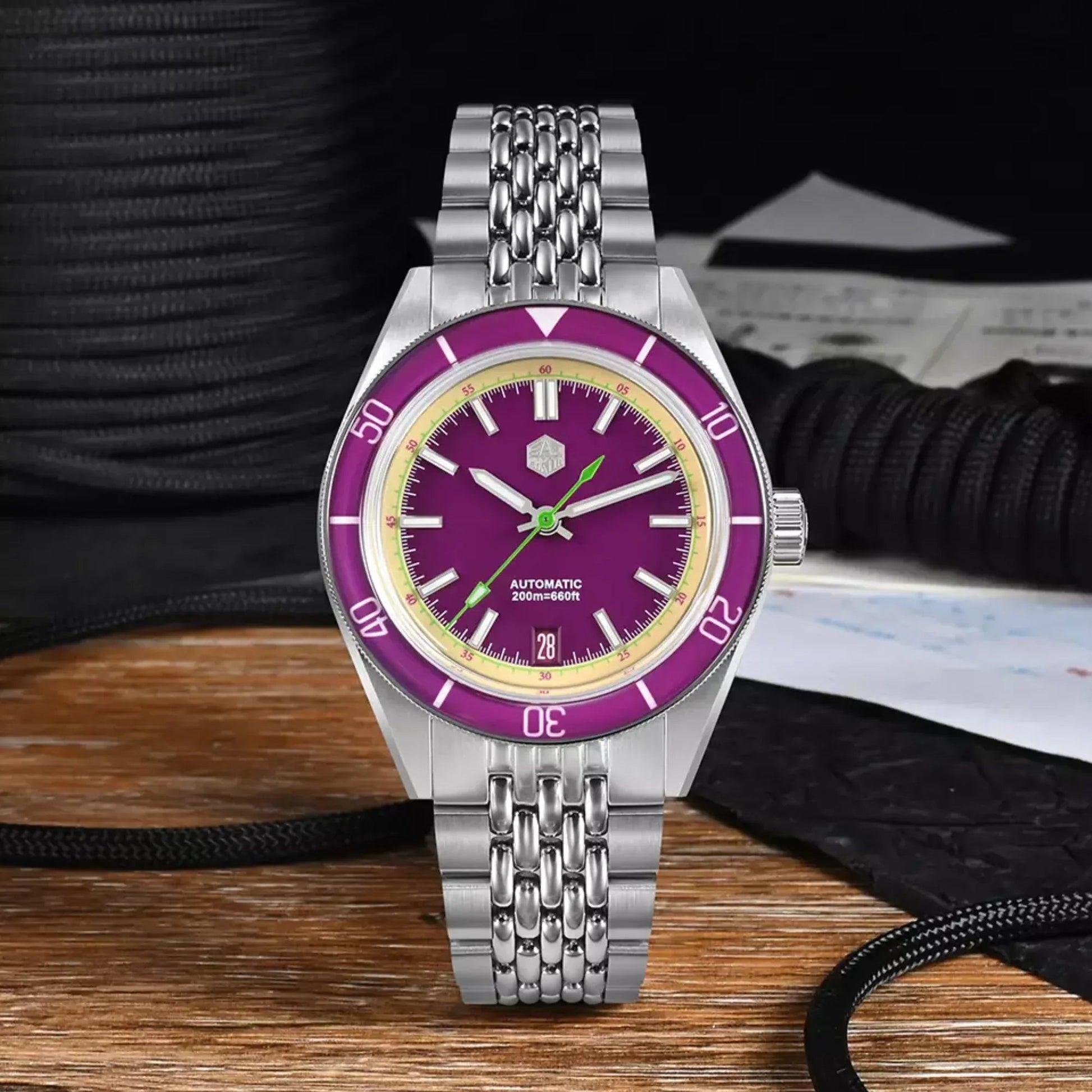 San Martin New Original Design 39.5mm Men Sports Watch NH35 Automatic Mechanical Waterproof - SN0116- B - DREAM WATCHES