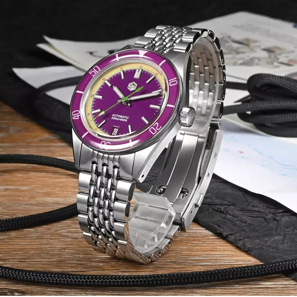 San Martin New Original Design 39.5mm Men Sports Watch NH35 Automatic Mechanical Waterproof - SN0116- B - DREAM WATCHES