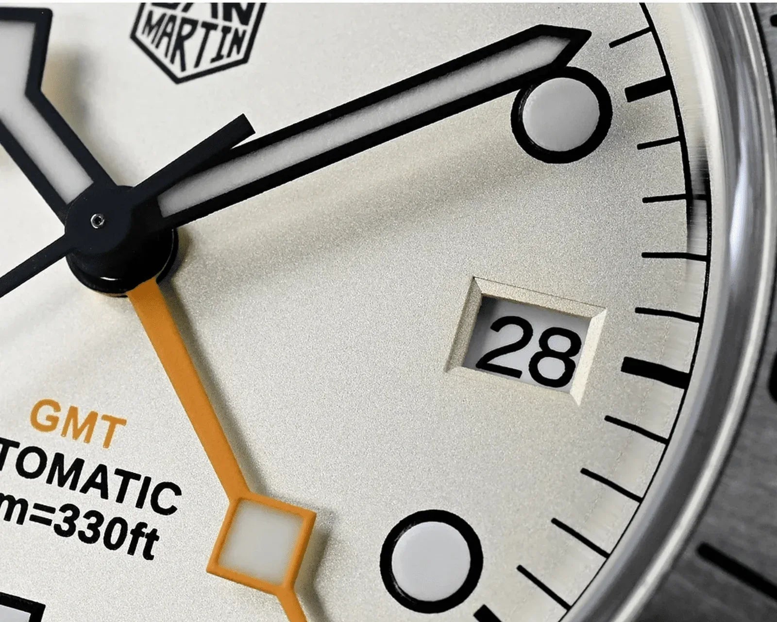 San Martin NH34 39mm BB GMT Watch SN0054GB - White Dial - DREAM WATCHES