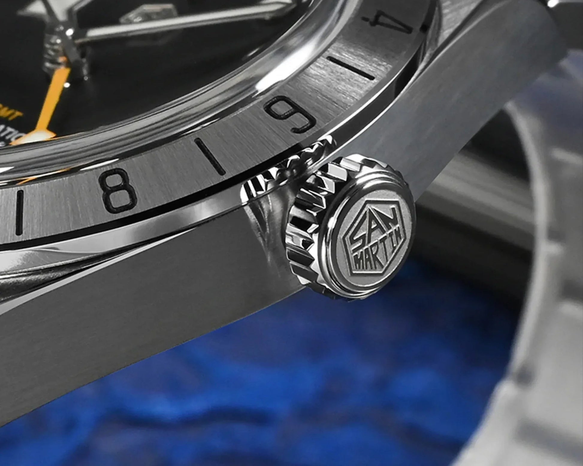 San Martin NH34 39mm BB GMT Watch SN054C - Black - DREAM WATCHES