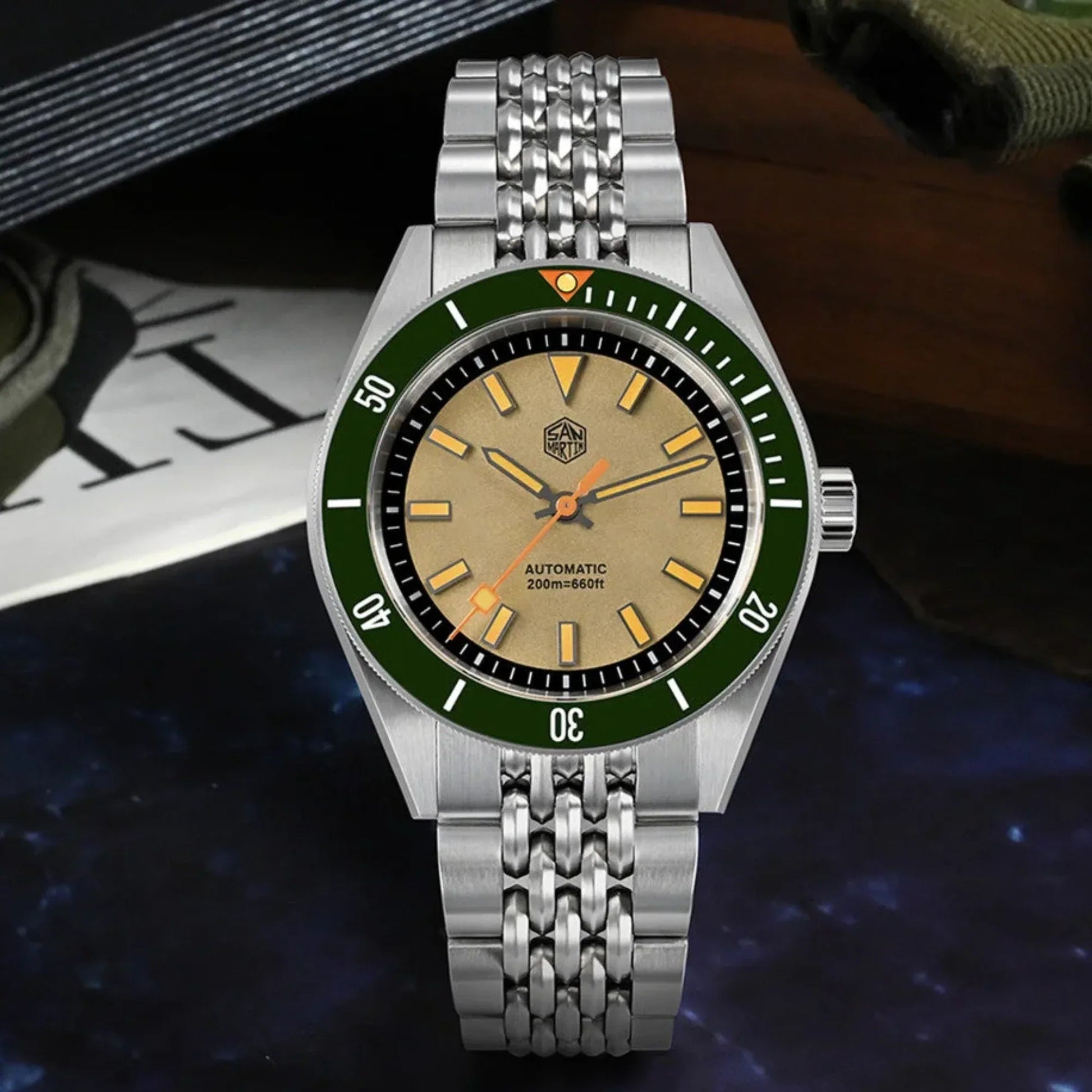 San Martin Original Design NH35 Dive Watch SN0115G - Brown - DREAM WATCHES