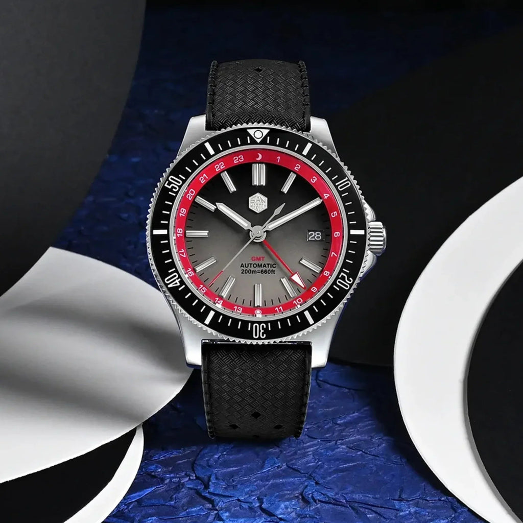 San Martin Original Design Sports Watch SN0119G - Black Dial - DREAM WATCHES