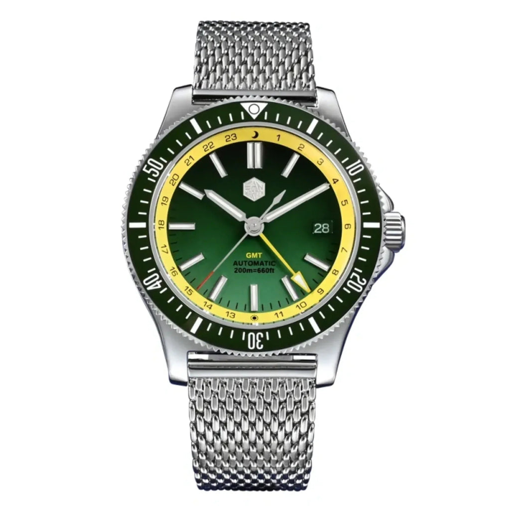 San Martin Original Design Sports Watch SN0119G - Green Dial - DREAM WATCHES